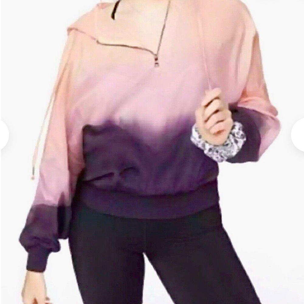 Young Fabulous and Broke Ombre Half Zip Hoodie S